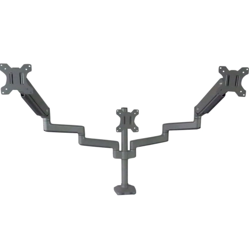 Uchwyt biurkowy na 3 monitory 17-27 cali z 2 portami USB i standardem VESA, do 7 kg SolidHand-BS03GU