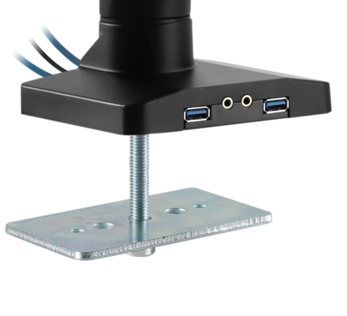 Potrójne ramię na monitory o przekątnych 17-27 cali z portami USB i sprężyną gazową SolidHand-CM03U