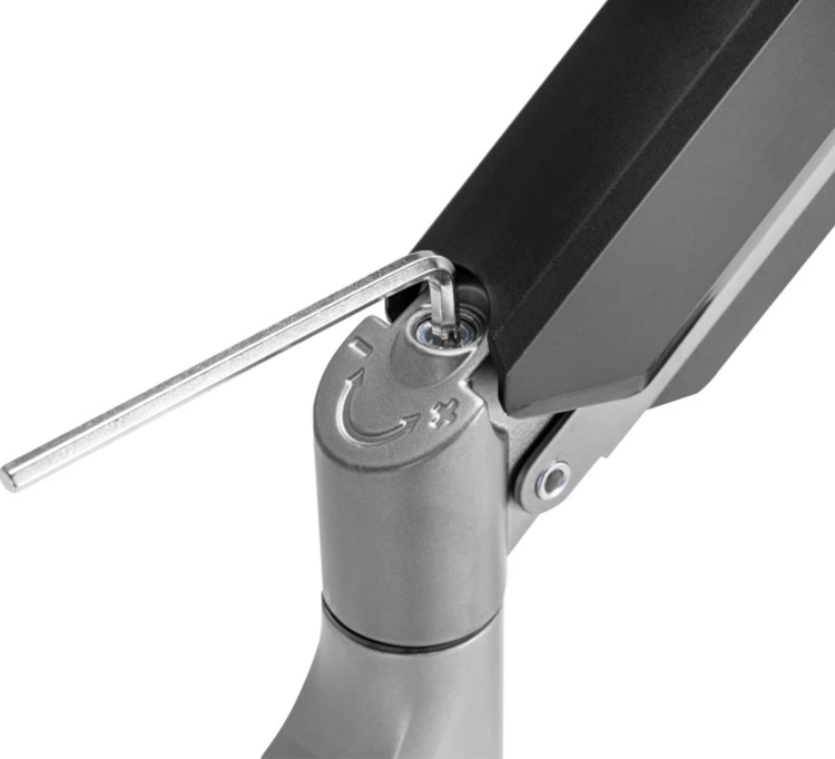 Uchwyt na monitor ścienny, podwójny ze sprężyną gazową i przekątnymi ekranów 17-32 cale SolidHand-DMW02