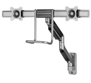 Uchwyt scienny na dwa monitory o przekatnych 17 32 cale%2C regulowany za pomoca sprezyny gazowej SolidHand DMW02