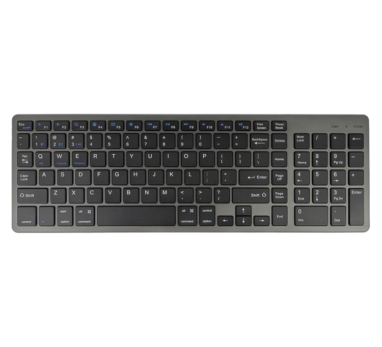 Klawiatura pełnowymiarowa Bluetooth z numpadem, QWERTY, membranowa typerCLAW-BC100