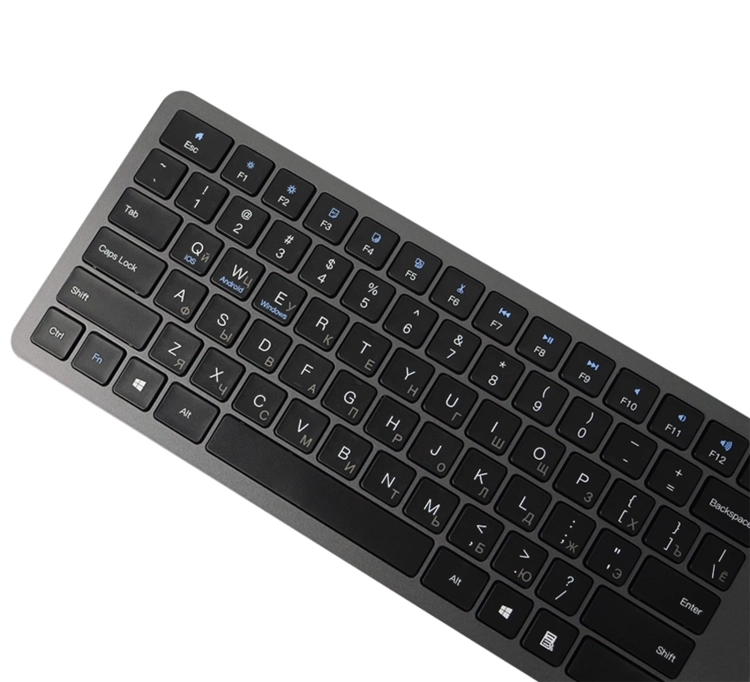 Klawiatura ukraińska, rosyjska z cyrylicą, Bluetooth i numpadem do laptopa typerCLAW-BC140GR