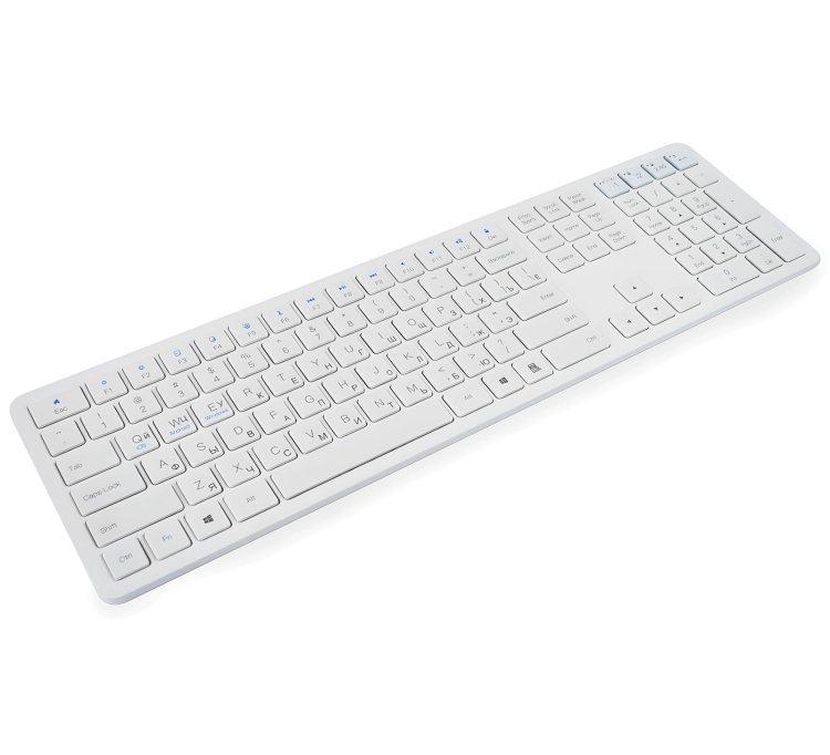 Klawiatura z cyrylicą, blokiem numerycznym i układem QWERTY, WIFI 2.4G, nożycowa typerCLAW-BC140WR