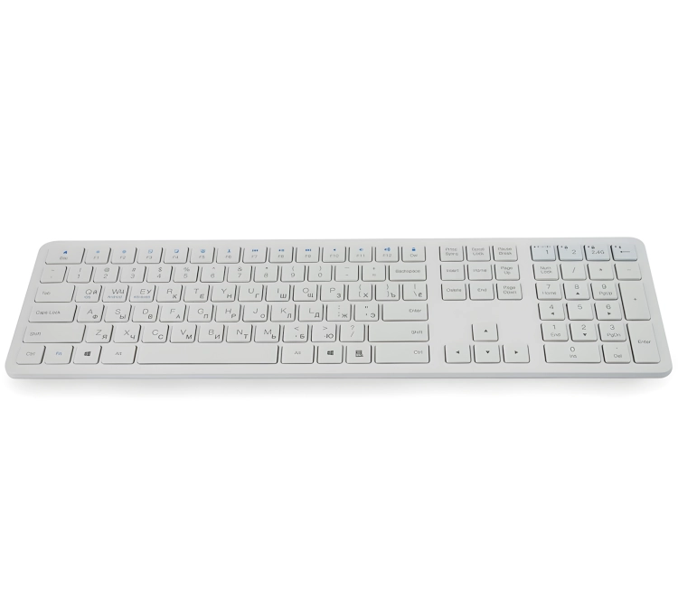 Klawiatura rosyjska z numpadem, bezprzewodowa WIFI 2.4G, nożycowa z układem QWERTY typerCLAW-BC140WR