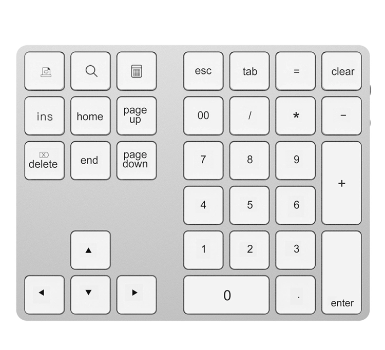 Klawiatura numeryczna Bluetooth do laptopa, tabletu z dwoma portami USB typerCLAW-BN110