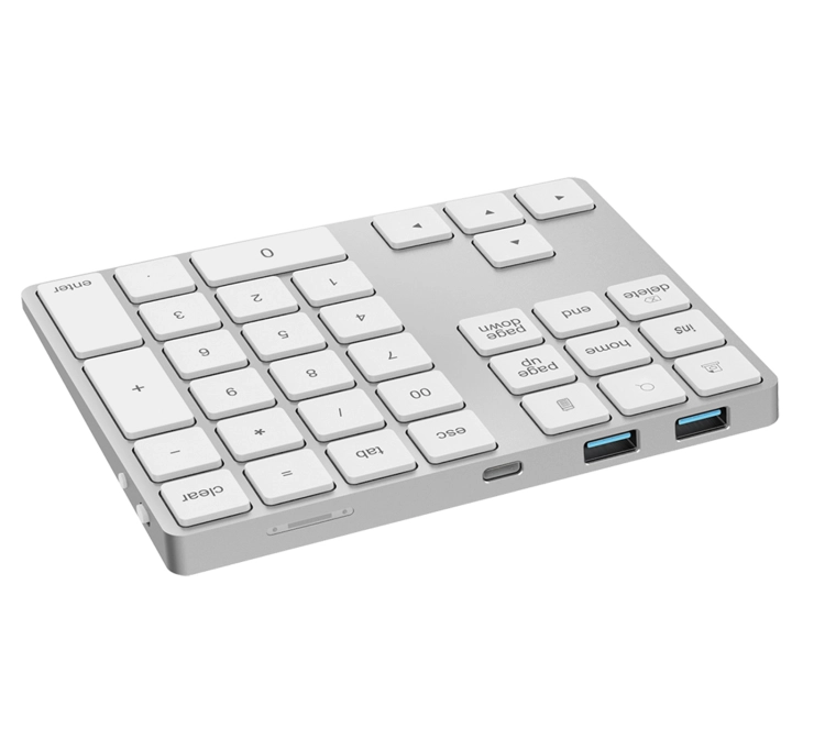 Bezprzewodowa klawiatura numeryczna z Bluetooth i 2 portami USB typerCLAW-BN110