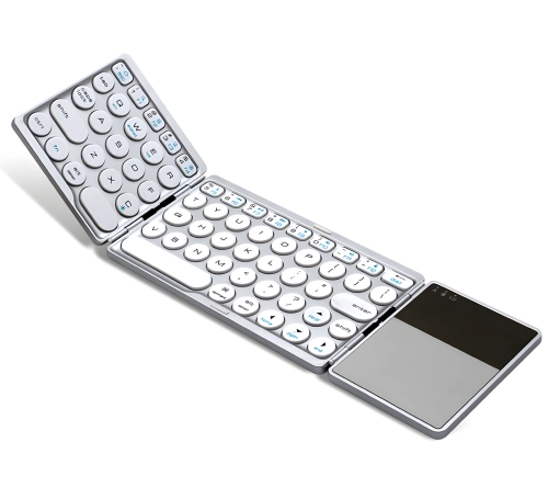 Podwójnie składana klawiatura z touchpadem i Bluetooth do laptopa, tabletu, układ QWERTY typerCLAW-BS120