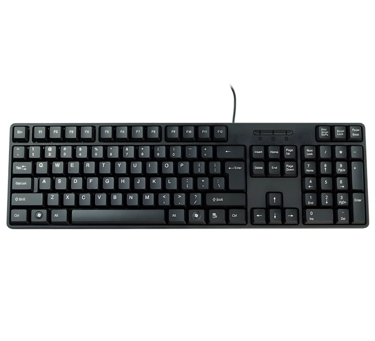 Klawiatura komputerowa z blokiem numerycznym, przewodowa z USB typerCLAW-PC100