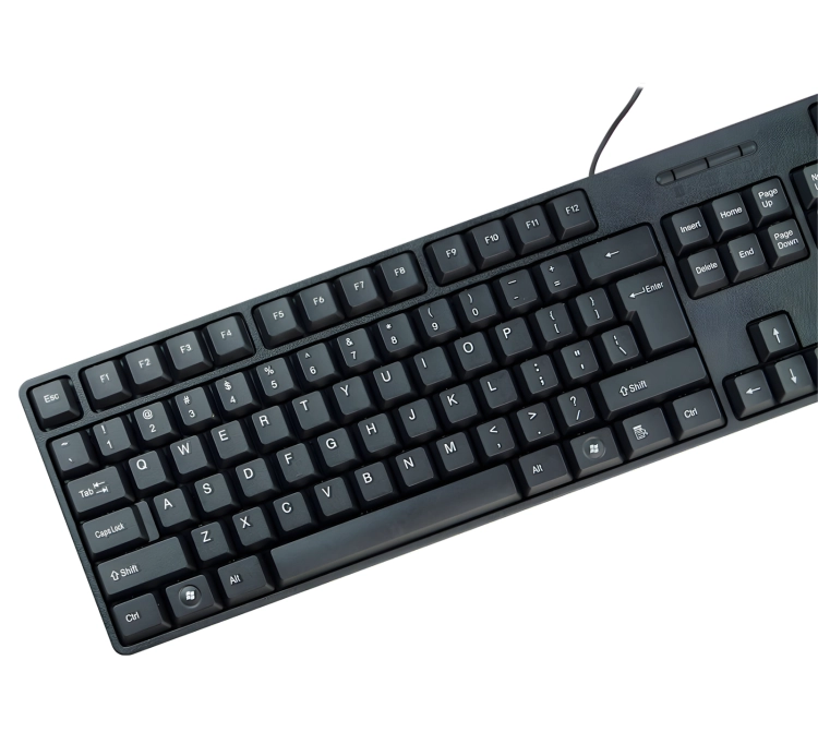 Klawiatura komputerowa z blokiem numerycznym, przewodowa na USB z układem QWERTY, klasyczna typerCLAW-PC100