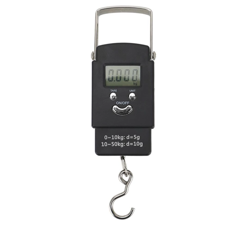 Waga bagażowa do 50 kg, mała, hakowa, elektroniczna z wyświetlaczem, na baterie, kg, lb, jin, oz wagPRO-H50C