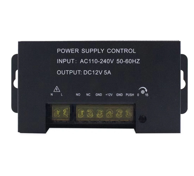 Zasilacz do kontroli dostępu z napięciem DC12V i prądem 5A z regulacją czasową SecureEntry-PS20-5A