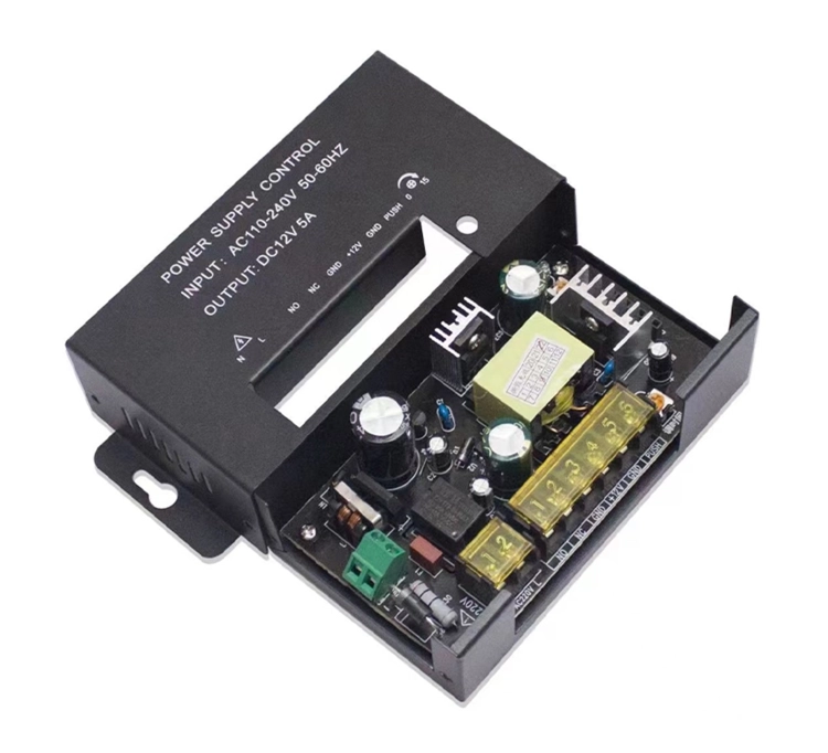 Zasilacz systemów kontroli dostępu z napięciem DC12V i prądem 5A z regulacją czasową SecureEntry-PS20-5A