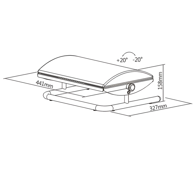 Podnóżek do komputera pod biurko z poduszką miękką pod nogi i regulacją FeetFleet-10B