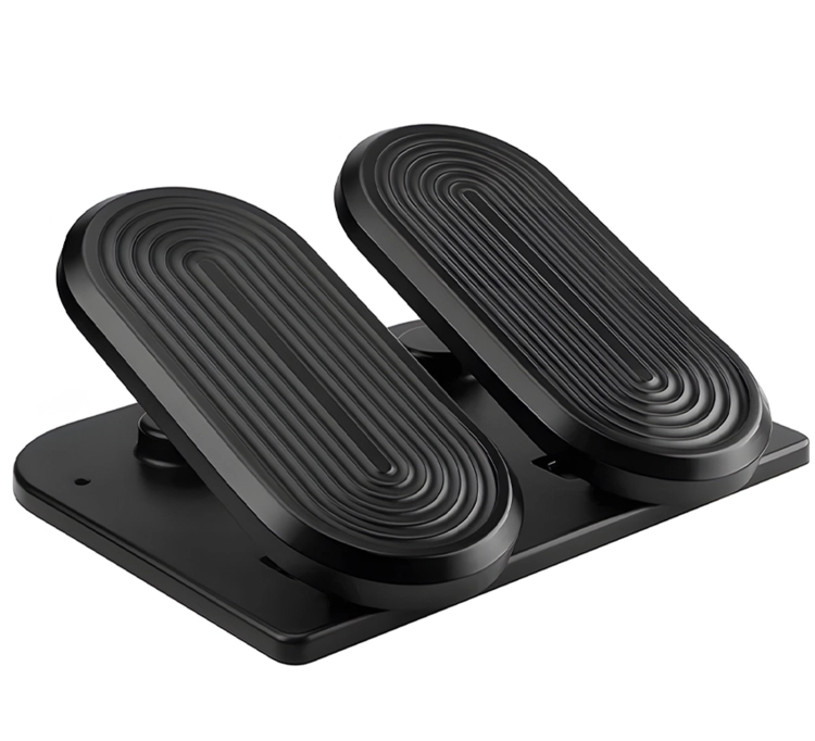 Podnóżek biurowy pod nogi ze stepperem do ćwiczeń i regulacją nachylenia, obciążenie do 20 kg FeetFleet-12B