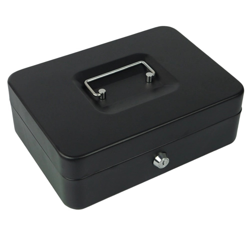 Kasetka na pieniądze zamykana na kluczyk z 1 przegrodą na banknoty i 4 na monety HD-CB25-5