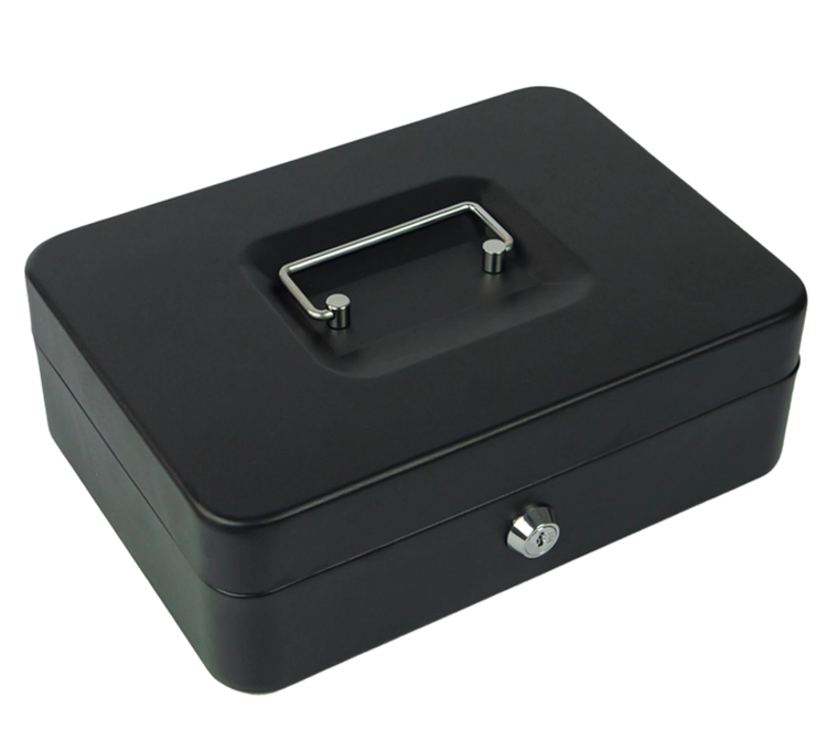 Kasetka na pieniądze zamykana na kluczyk z 1 przegrodą na banknoty i 4 na monety HD-CB25-5