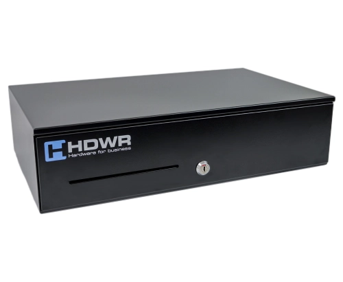 Szuflada do kasy fiskalnej, podłużna, wysuwana z organizerem 2x po 8 przegród, pojemna securePRO-495