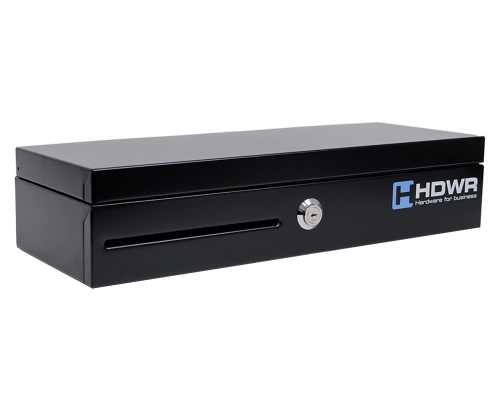 Kasetka na monety i banknoty z wyjmowanym organizerem po 8 przegród, otwierana od góry, podłużna securePRO-460