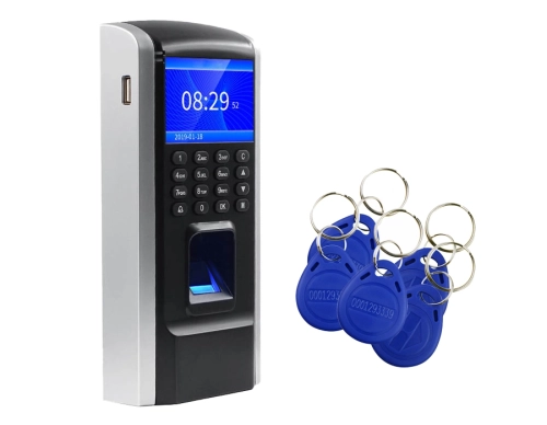 Rejestrator czasu pracy, odcisk palca, karta, brelok CTR12 + 15 breloków RKF07