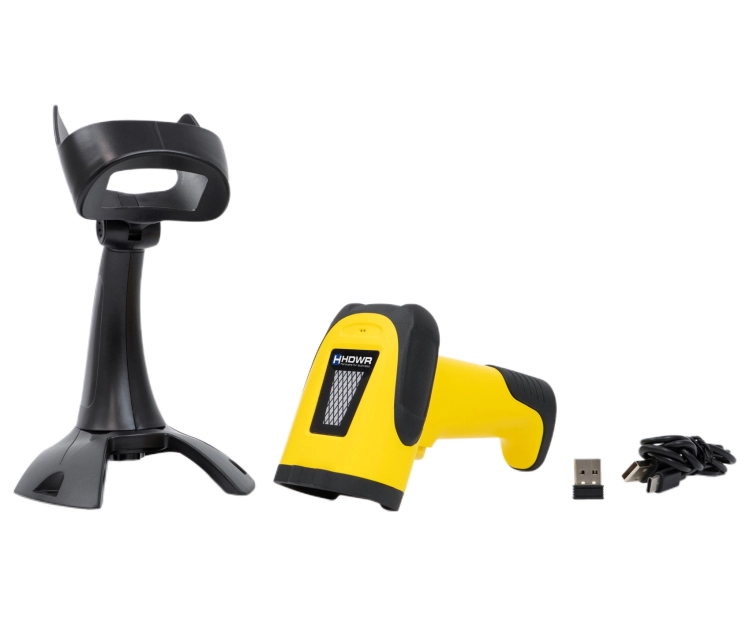 Czytnik kodów QR i kreskowych z podstawką, wbudowaną pamięcią i komunikacją 2.4G i Bluetooth HD3300A