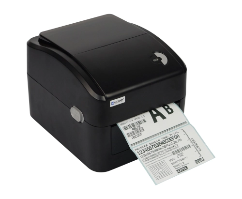 Zestaw drukarka etykiet OPrint-XD200N, podajnik do etykiet OPrint-LSB, skaner kodów QR HD2600A i etykiety termiczne