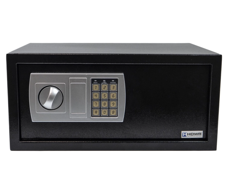 Sejf elektroniczny do przechowywania dokumentów i pieniędzy, zamykany na kod PIN i na klucz SecureBox-40