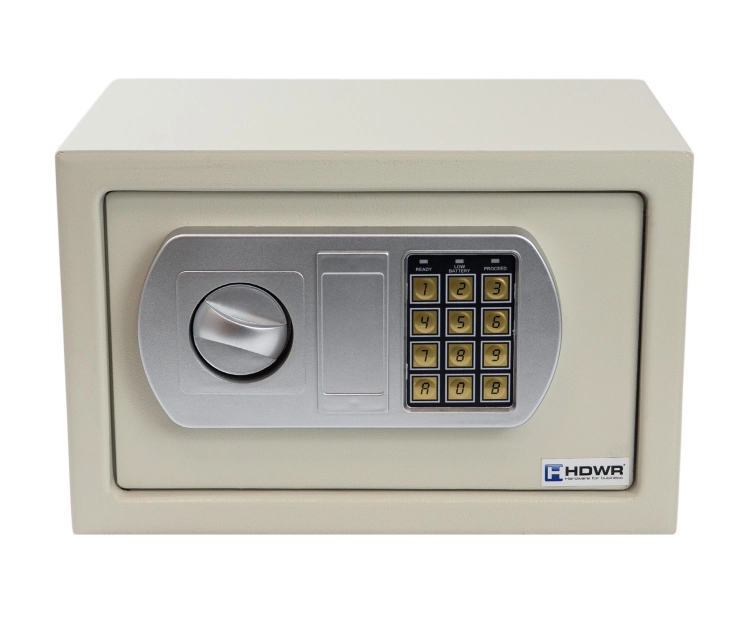 Sejf na klucz z kodem PIN elektroniczny do pieniędzy, stalowy i wytrzymały SecureBox-30