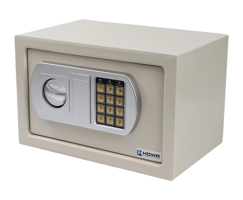 Sejf elektroniczny na kod PIN i klucz do przechowywania pieniędzy, dokumentów, biżuterii, stalowy SecureBox-30