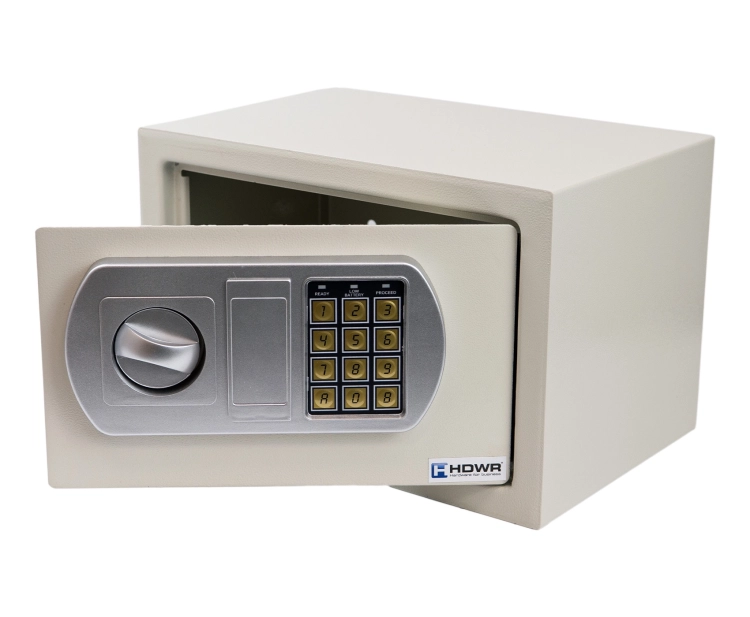 Sejf na klucz z kodem PIN elektroniczny do pieniędzy, stalowy i wytrzymały SecureBox-30