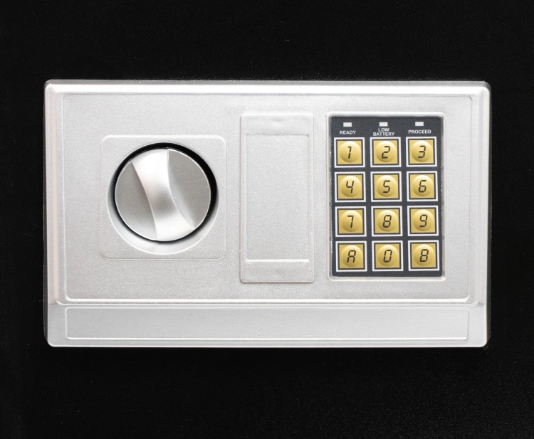 Sejf na klucze i kod PIN z zamkiem elektronicznym i mechanicznym, do pieniędzy, dokumentów SecureBox-60