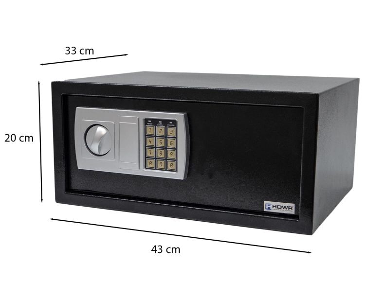 Sejf na klucze z kodem PIN do pieniędzy i dokumentów, zamek elektroniczny i mechaniczny SecureBox-40