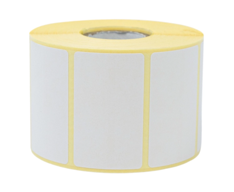 Etykiety termotransferowe na rolce, białe o wymiarach 50 x 30 mm 1000 sztuk do EZD ETK-TT-50x30-FI25