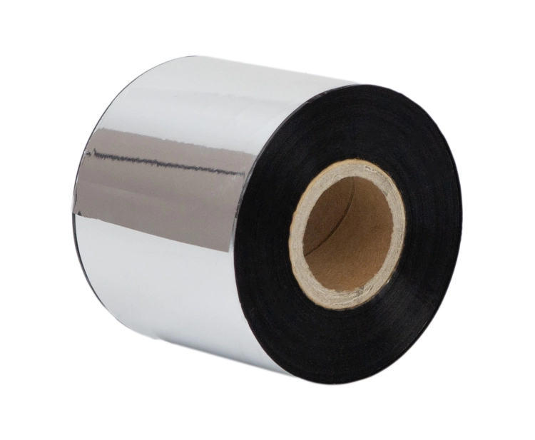 Ribbon do etykiet termotransferowych woskowo-żywiczny , czarny 54 mm x 300 metrów na rolce FI25 ETK-RIB-WZ-54x300-FI25