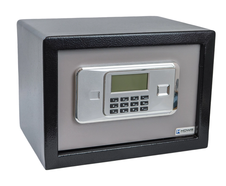 Sejf na kluczyk i na kod PIN z ekrname LCD do wyświetlania komunikatów SecureBox-25