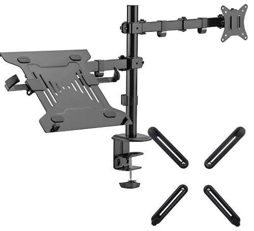 Uchwyt na monitor i laptop 17"-32" i 10"-15,6" SolidHand-AL01M01 w zestawie z adapterem VESA SolidHand-M01 13" - 27"