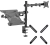 Uchwyt na monitor i laptop 17"-32" i 10"-15,6" SolidHand-AL01M01 w zestawie z adapterem VESA SolidHand-M01 13" - 27"