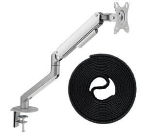 Ramie na monitor%2C uchwyt biurkowy%2C 17 32 SolidHand DS01 w zestawie z opaskami na przewody na rzep SolidHand CM01T