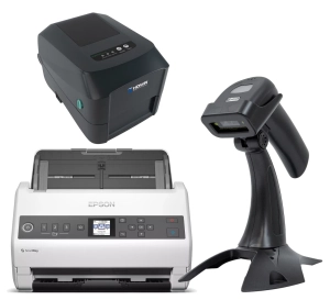 Zestaw EZD RP Standard czytnik kodow 2D HD2600A drukarka etykiet OPrint DB200WN skaner dokumentow Epson