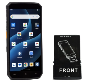 Przenosny terminal mobilny AndroSavvy 200 w zestawie z dodatkowa bateria