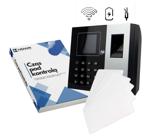 Rejestrator czasu pracy TimeLok-300 z 15 kartami RFID 125 kHz i e-bookiem Czas pod kontrolą