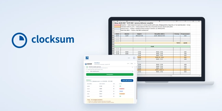 ClockSum – program do sumowania godzin czasu pracy