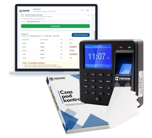 Czytnik godzin pracy CTR10 w zestawie z 15 kartami RFID 125 kHz%2C e bookiem Czas pod kontrola i programem ClockSum